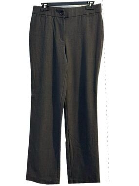 JM Collection Dark Gray Straight Leg Dress Pants Size 8 Career Mid Rise Trousers